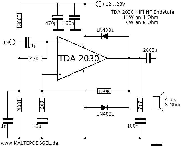 100w-tda2030-datasheet