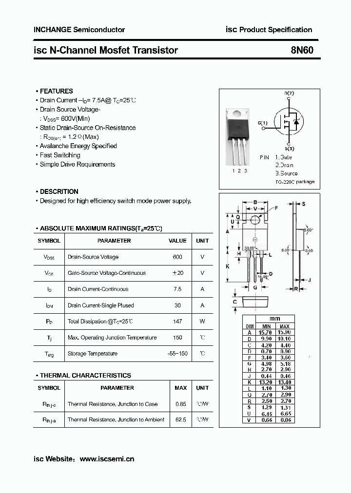 11n60-datasheet 11n60-datasheet