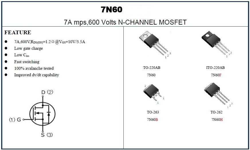 18n50-mosfet-datasheet
