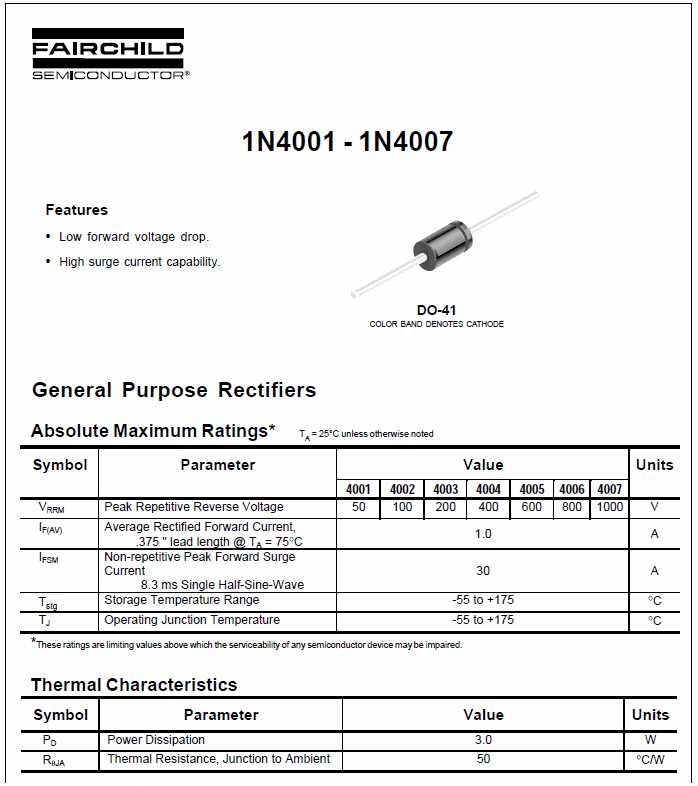 1n4001-datasheet-fairchild