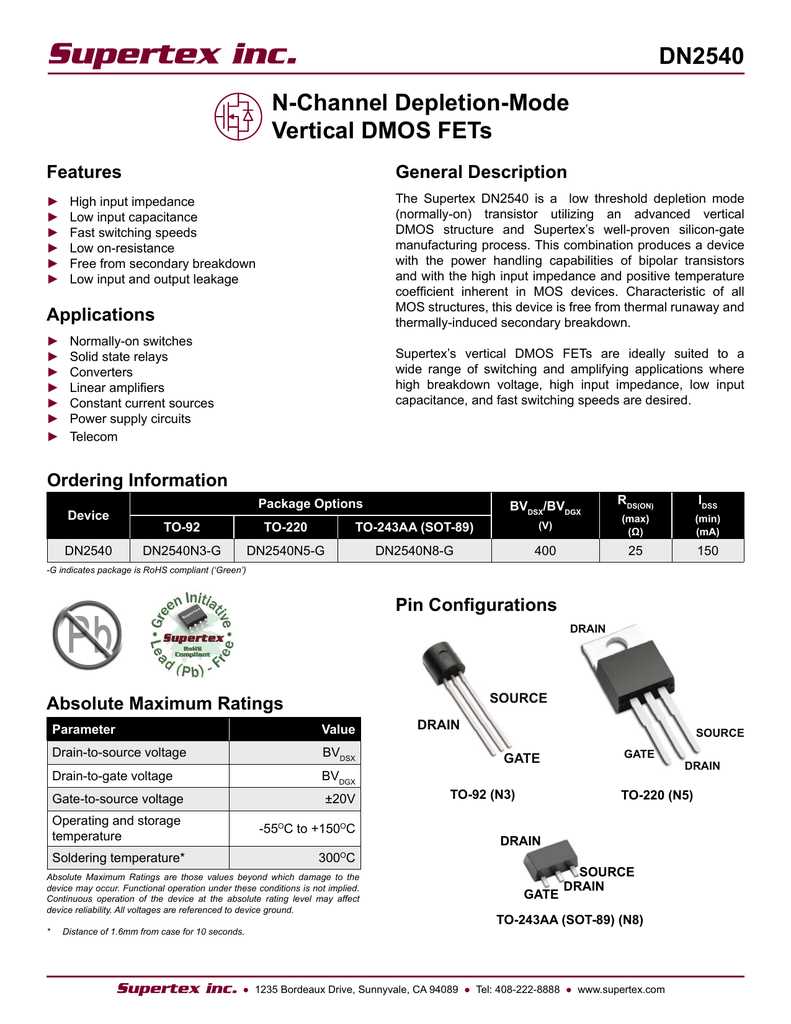 2540-datasheet