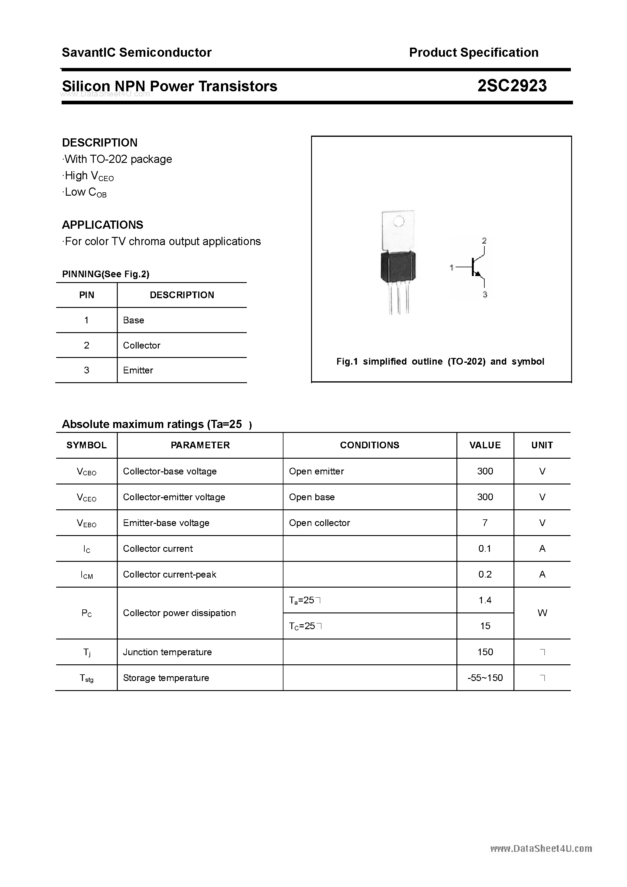 2sc2922-transistor-datasheet