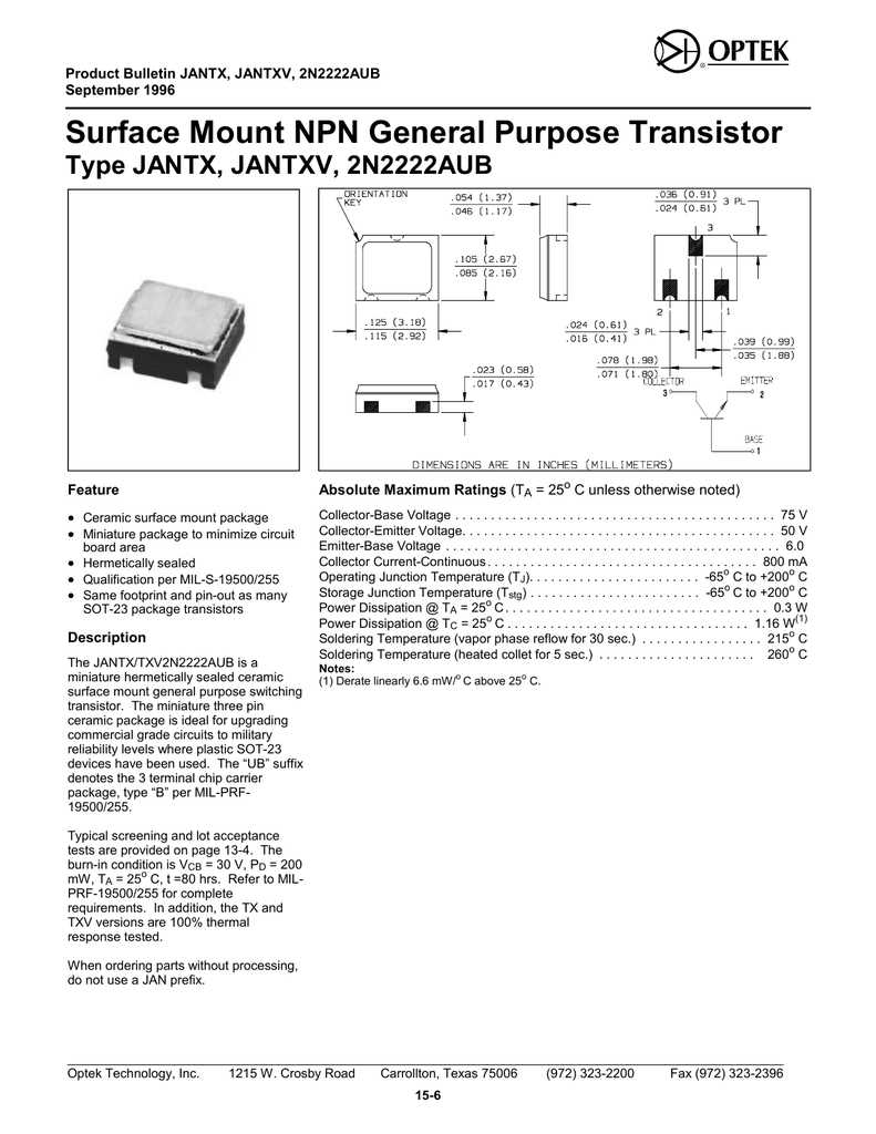 2n2222a-plastic-package-datasheet