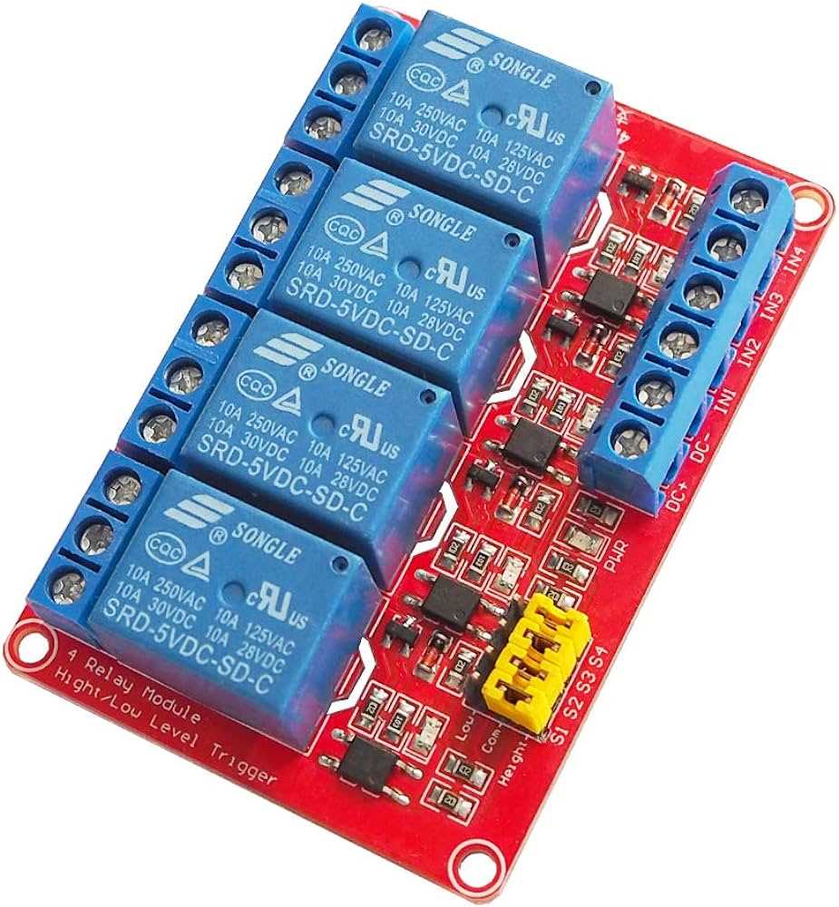 4 Channel Relay Module Arduino Datasheet - Specifications, Pins, and Wiring