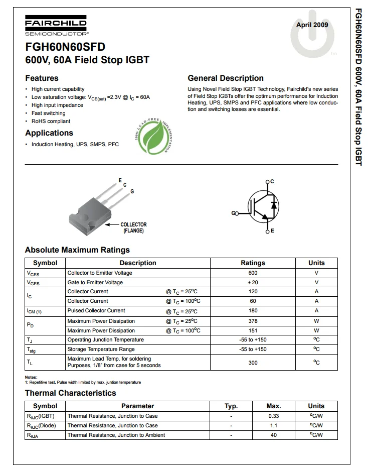 40n60fd2-datasheet