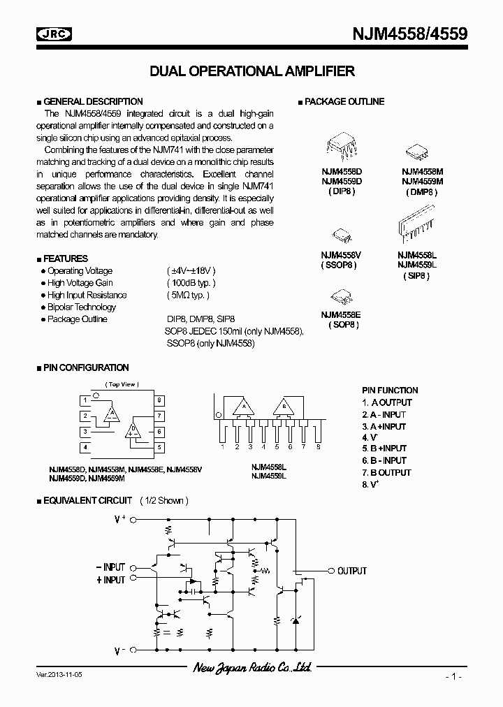 4558d-datasheet 4558d-datasheet
