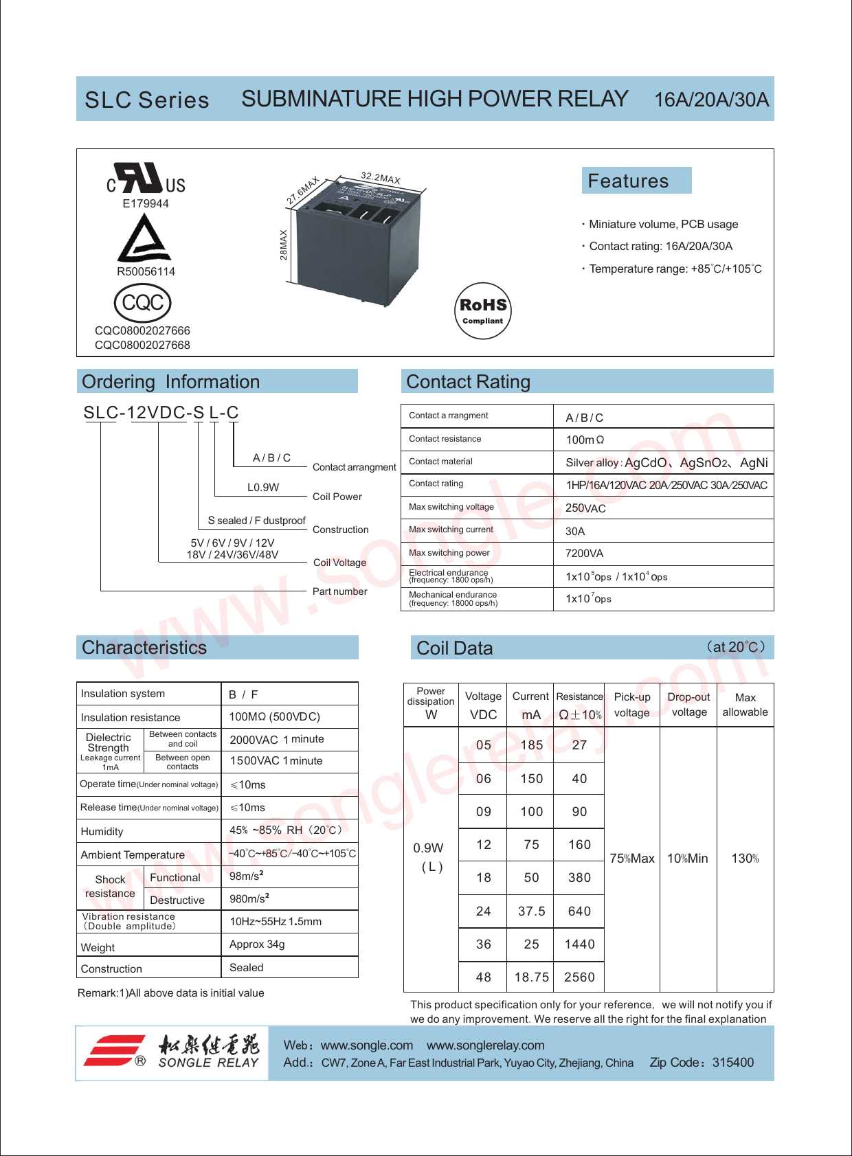5-pin-relay-datasheet