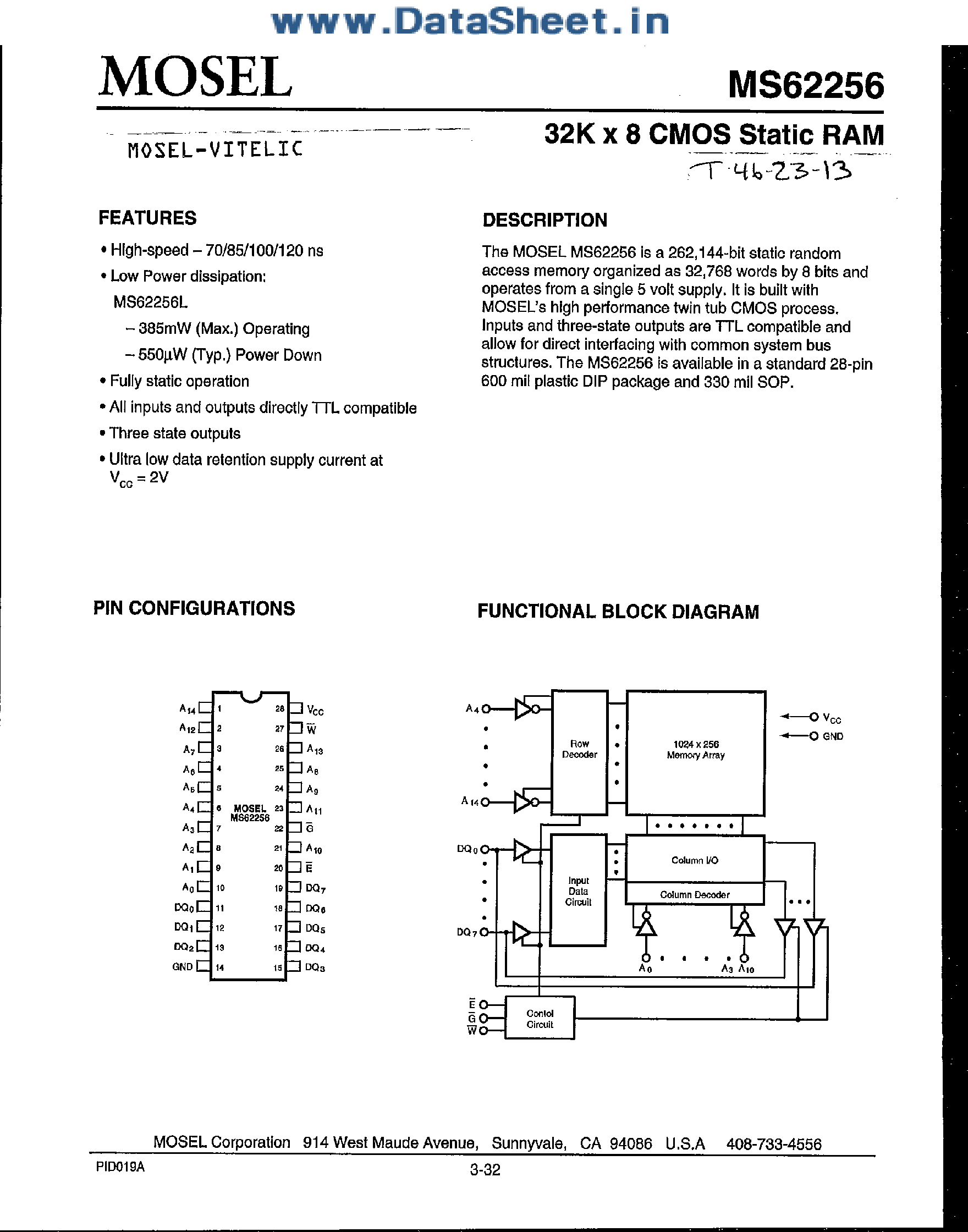 62256-sram-datasheet 62256-sram-datasheet