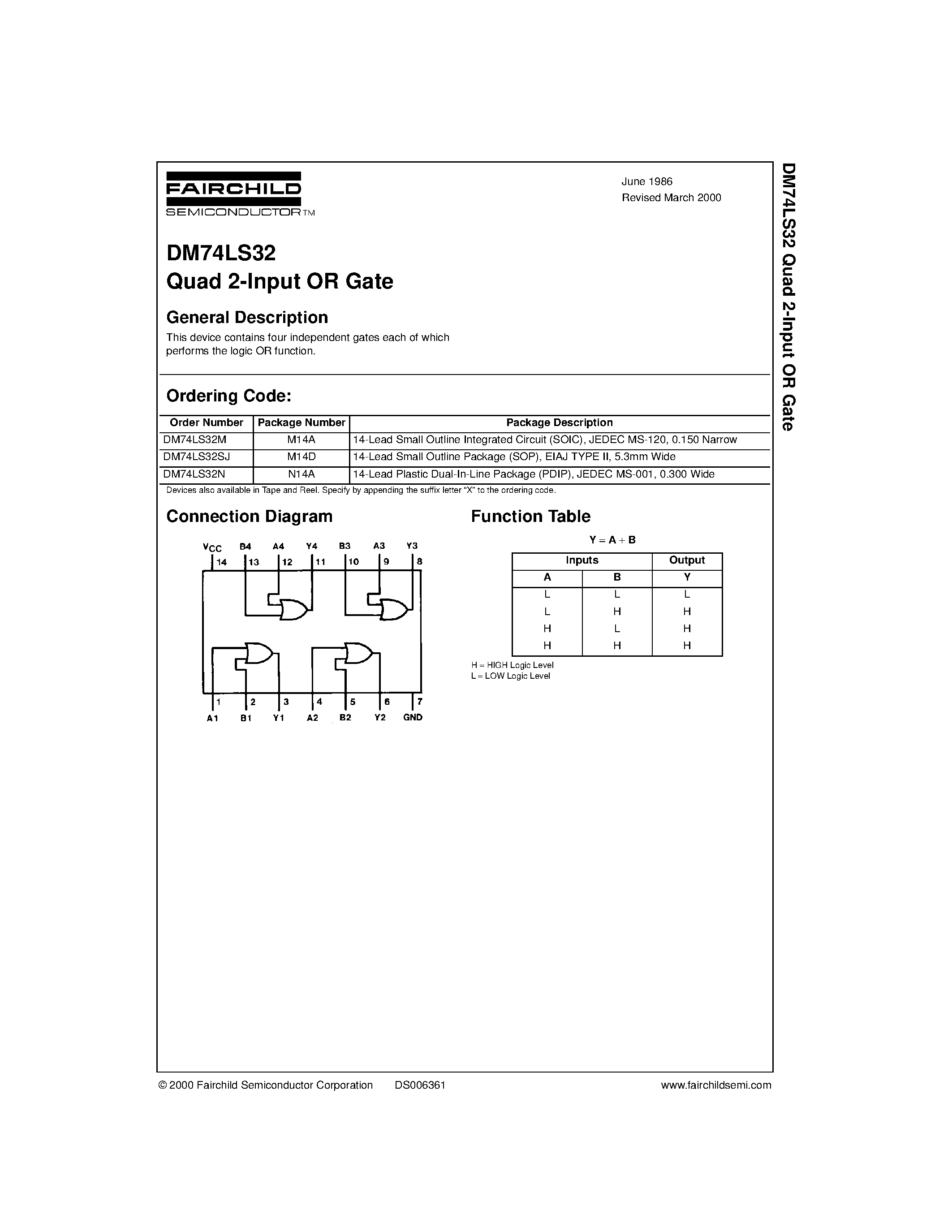 7432-datasheet-fairchild