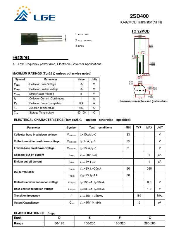 a1024-transistor-datasheet