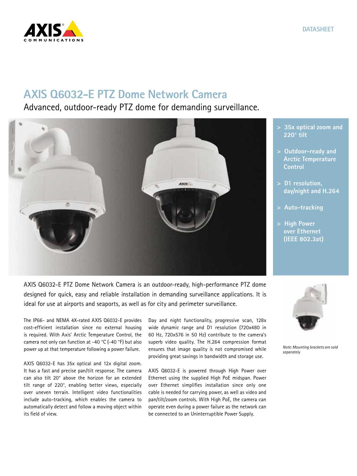 axis-q6032-e-datasheet axis-q6032-e-datasheet