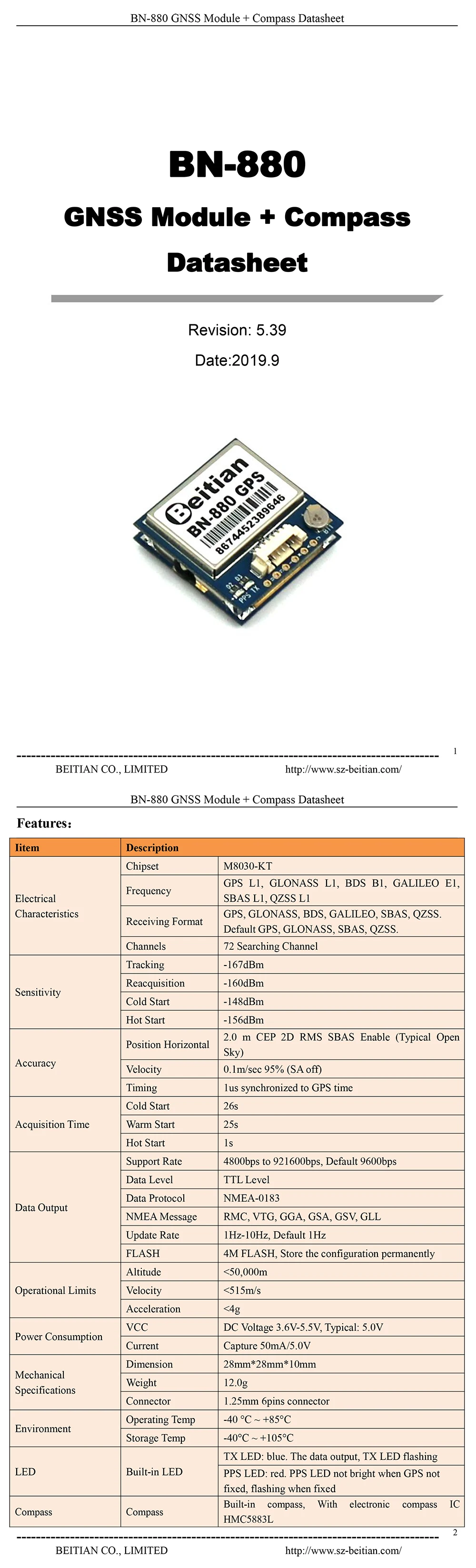 beitian-bn-880-datasheet