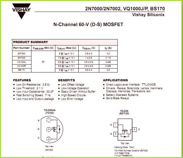 bs170g-datasheet