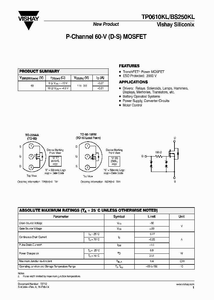 bs250-transistor-datasheet