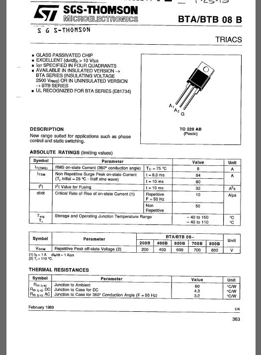 bta08-datasheet