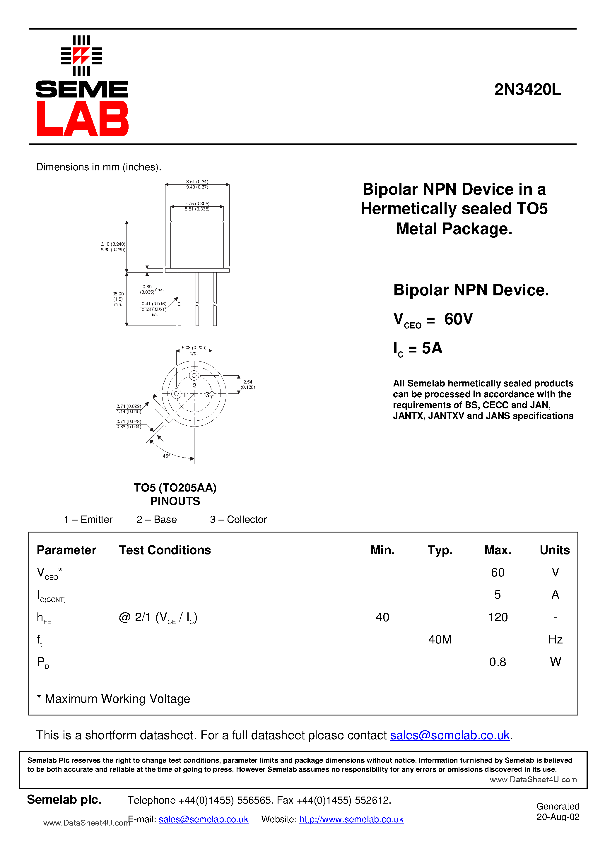 ca3420-datasheet