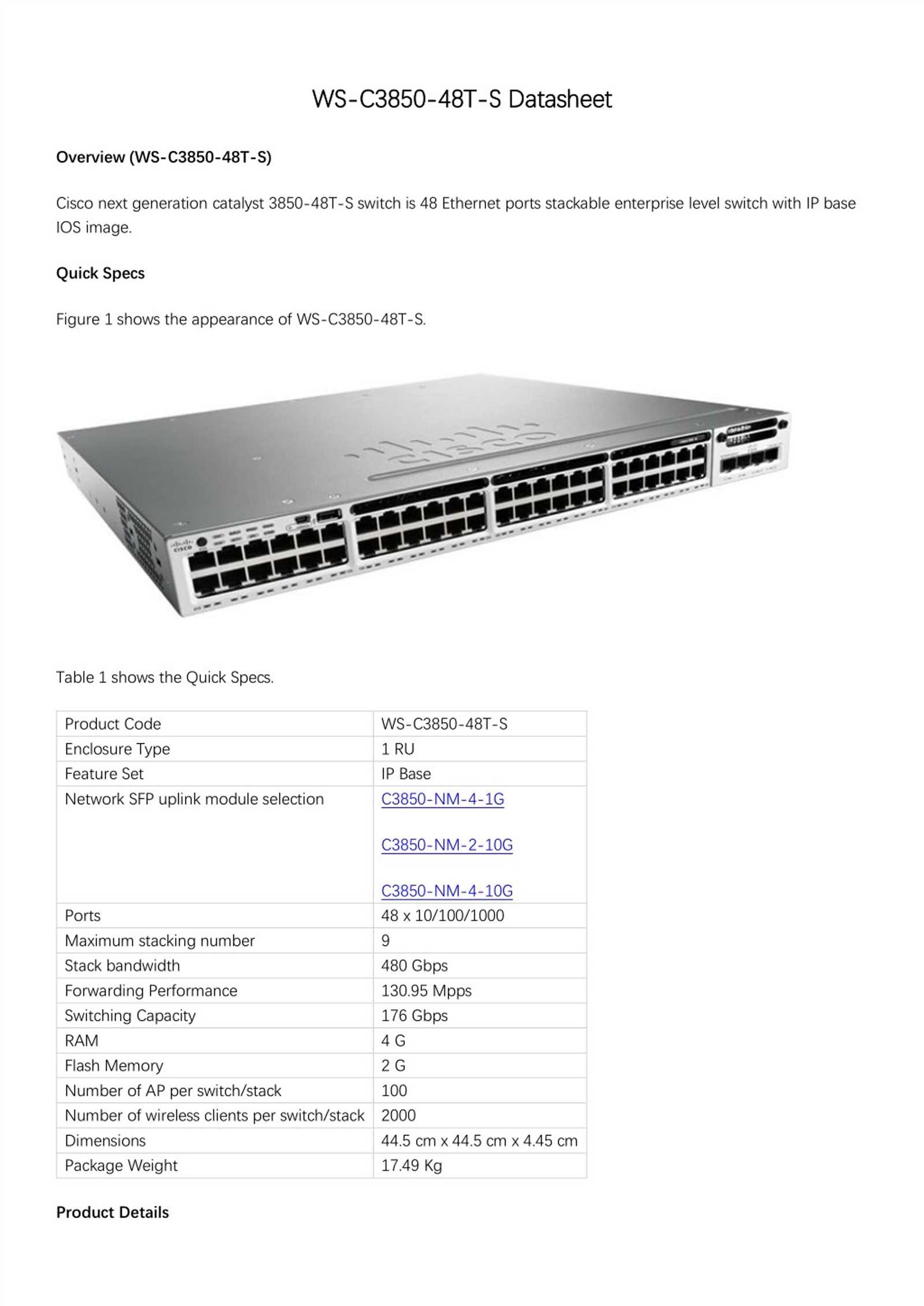 cisco-ws-c3850-24p-l-datasheet