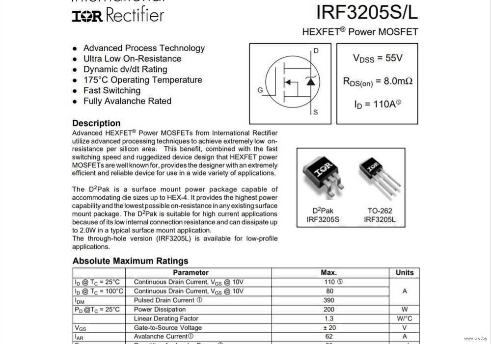 datasheet-irf3205