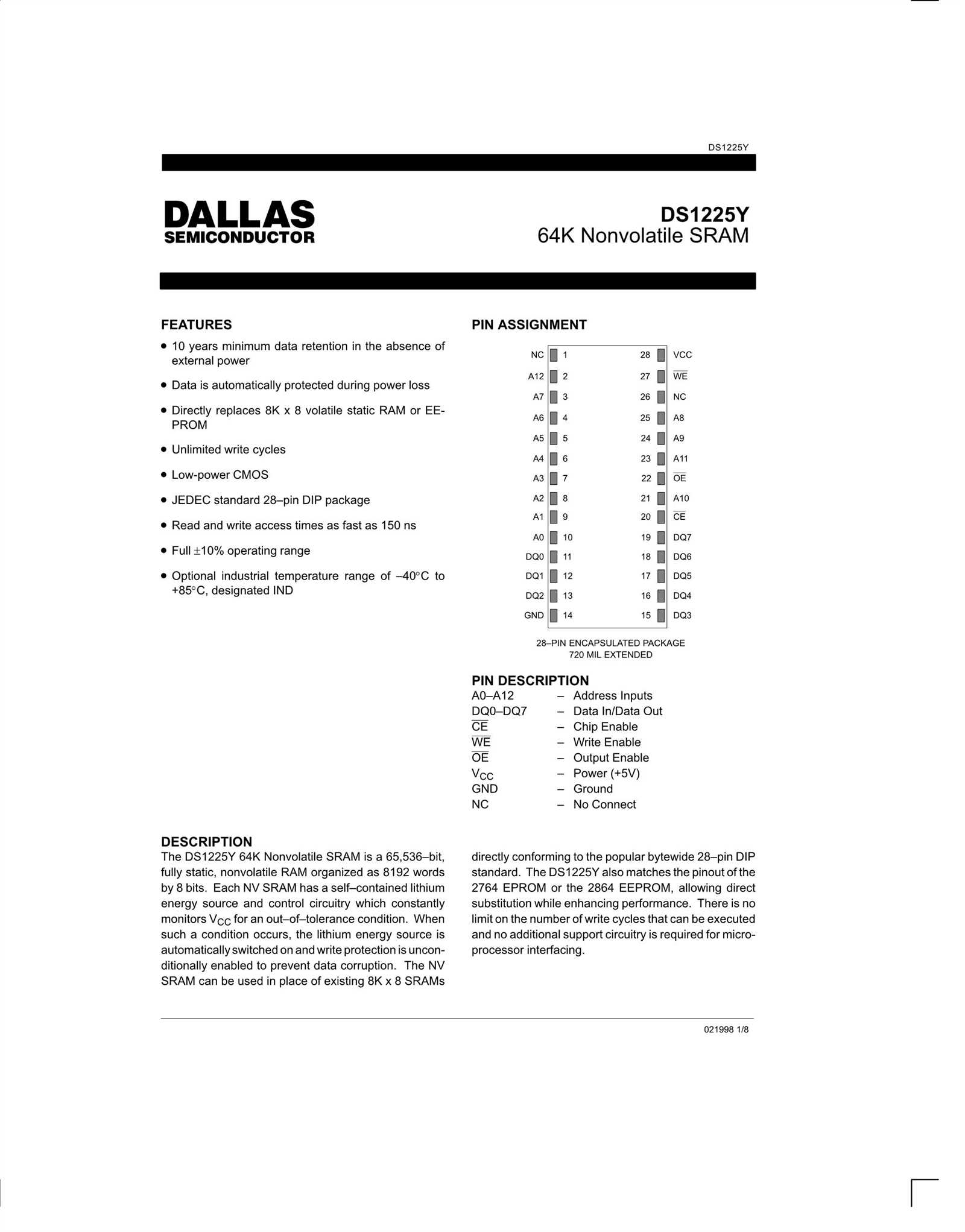 ds1225y-200-datasheet