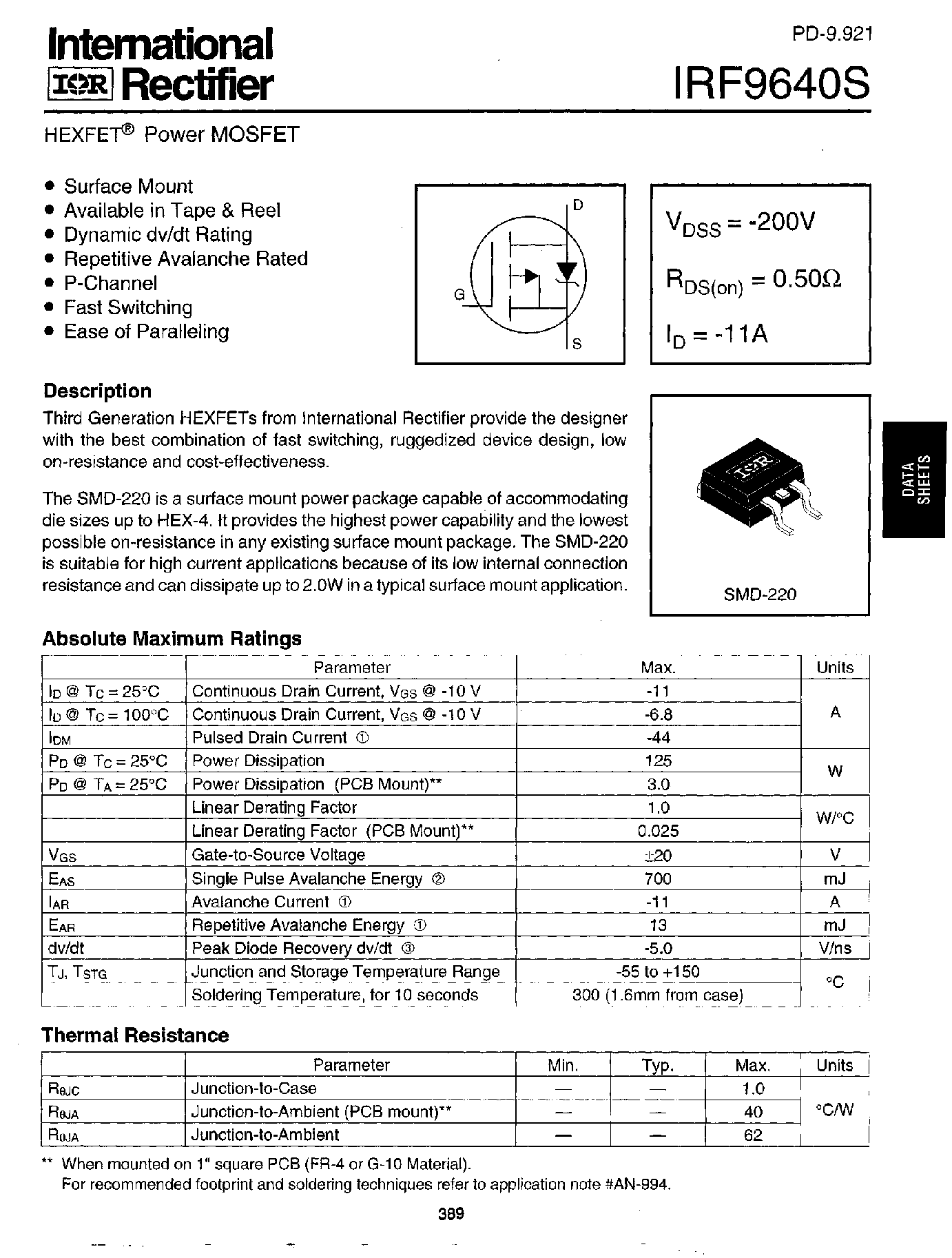 fairchild-irf9630-datasheet