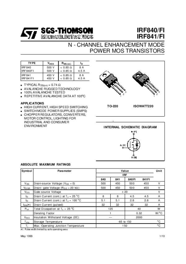 irf840n-datasheet