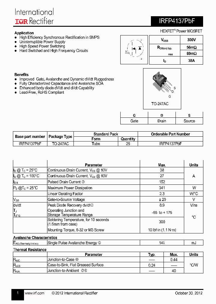 irfb4020pbf-datasheet