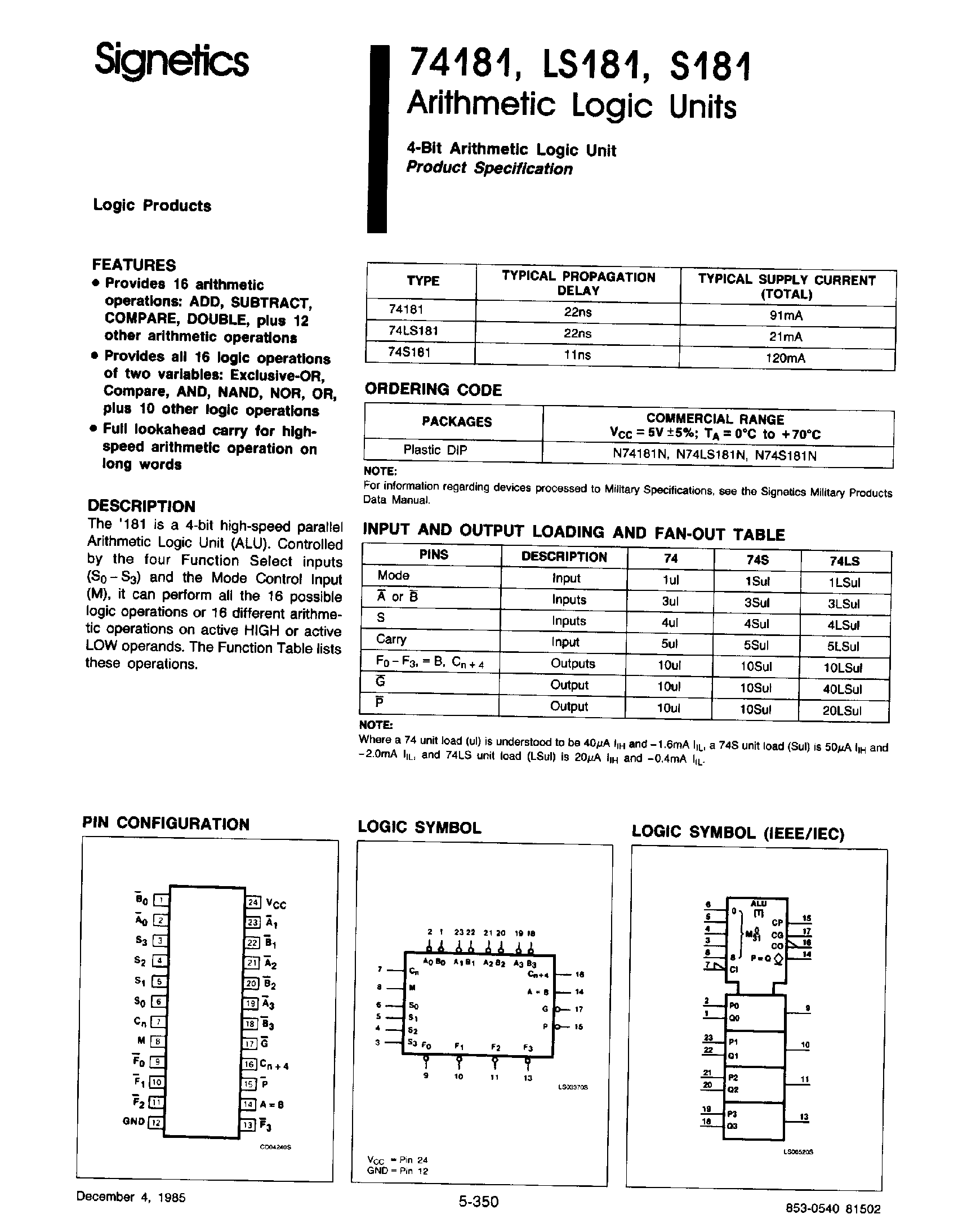 logic-datasheet