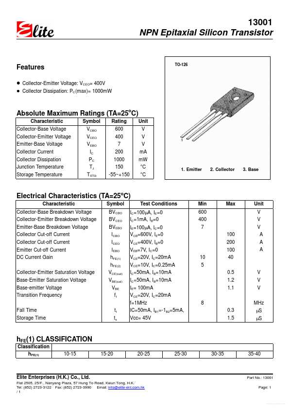 mje13001-datasheet mje13001-datasheet