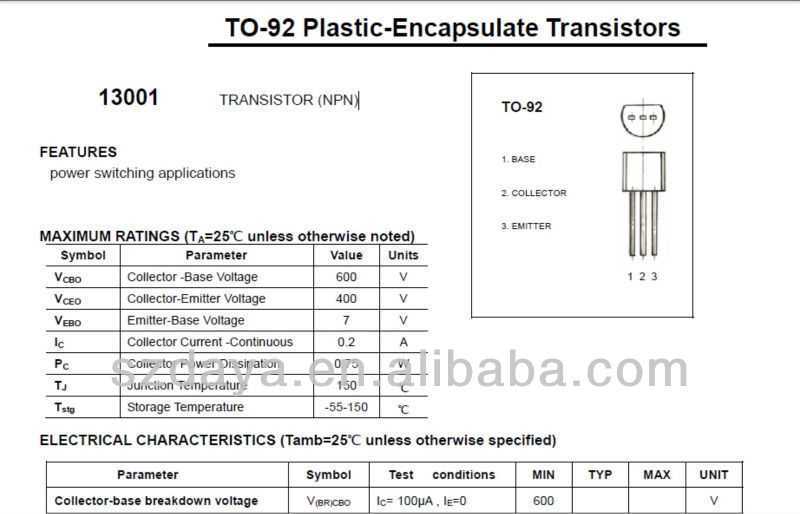 mje13001-datasheet mje13001-datasheet
