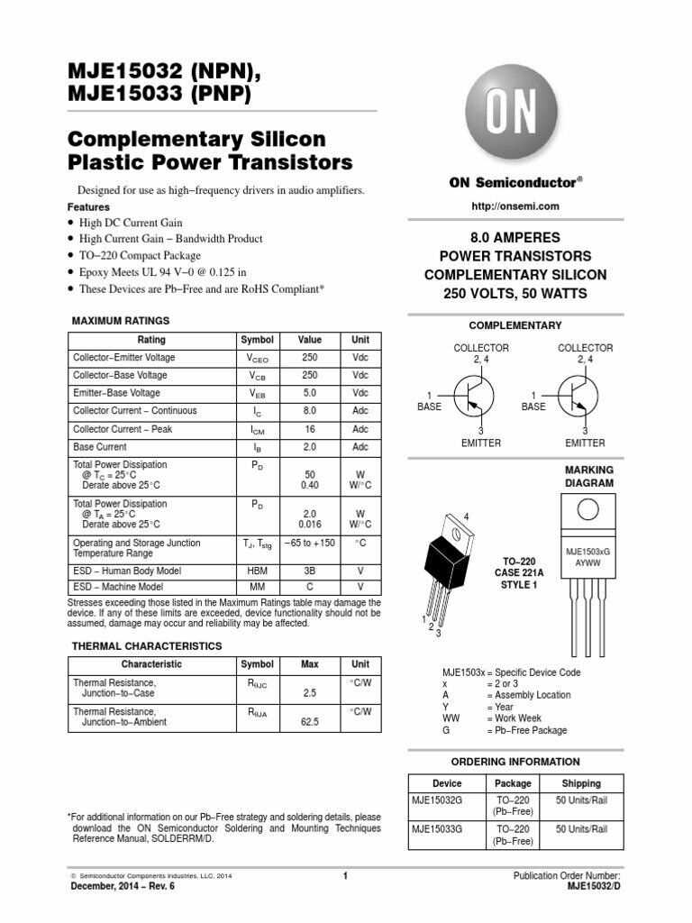 mje15033g-datasheet