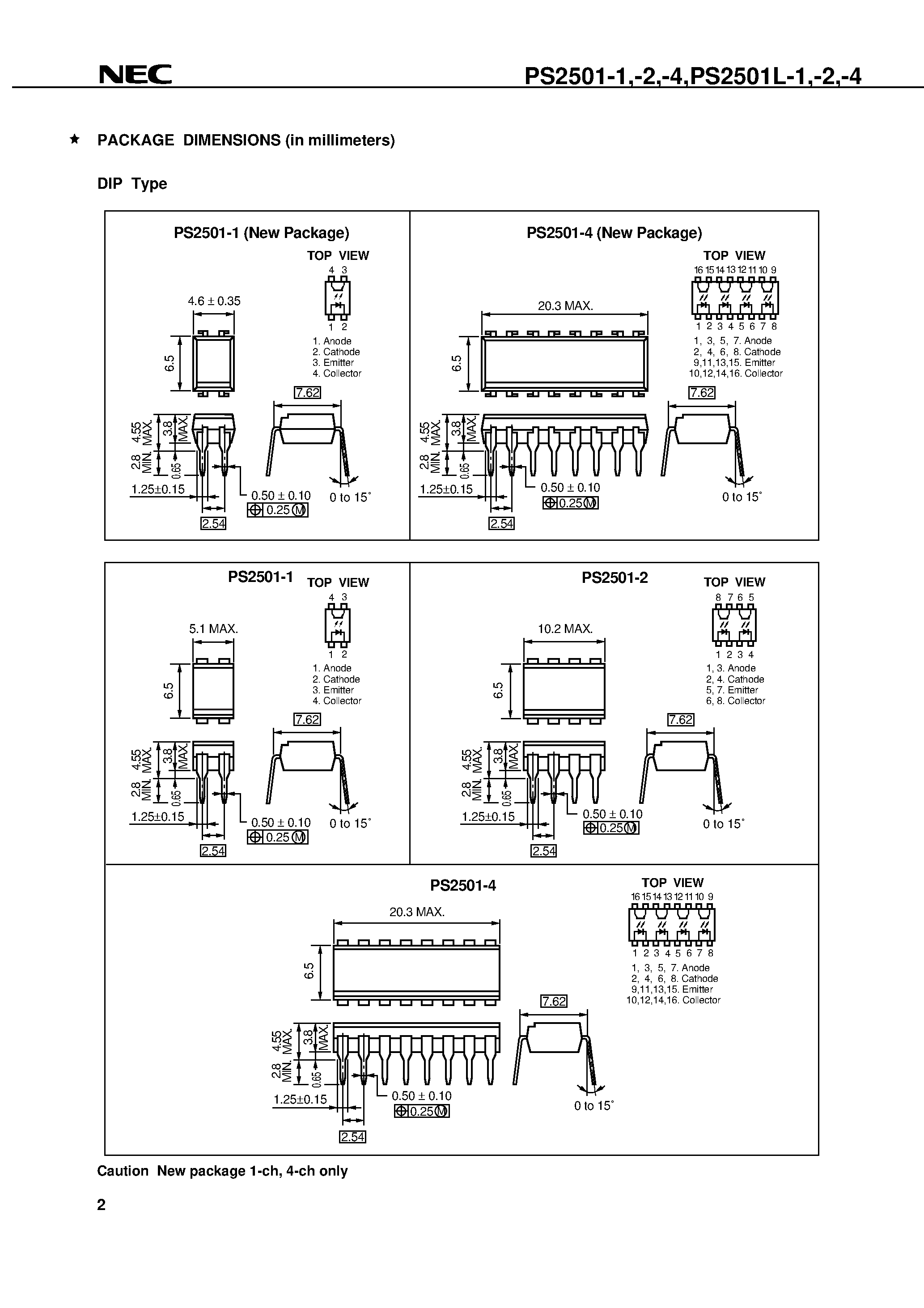 nec-2501-opto-datasheet