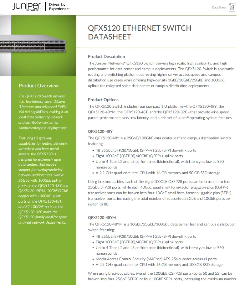 qfx5120-48y-afo2-datasheet qfx5120-48y-afo2-datasheet