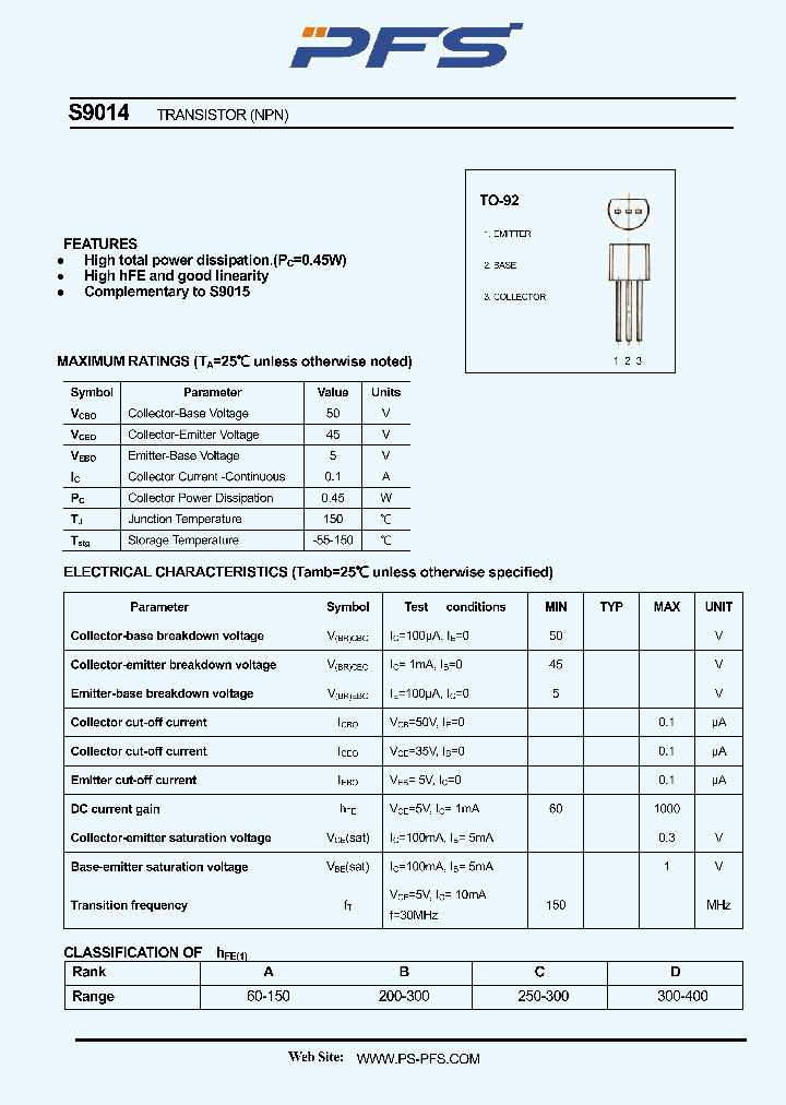 s9014-transistor-datasheet