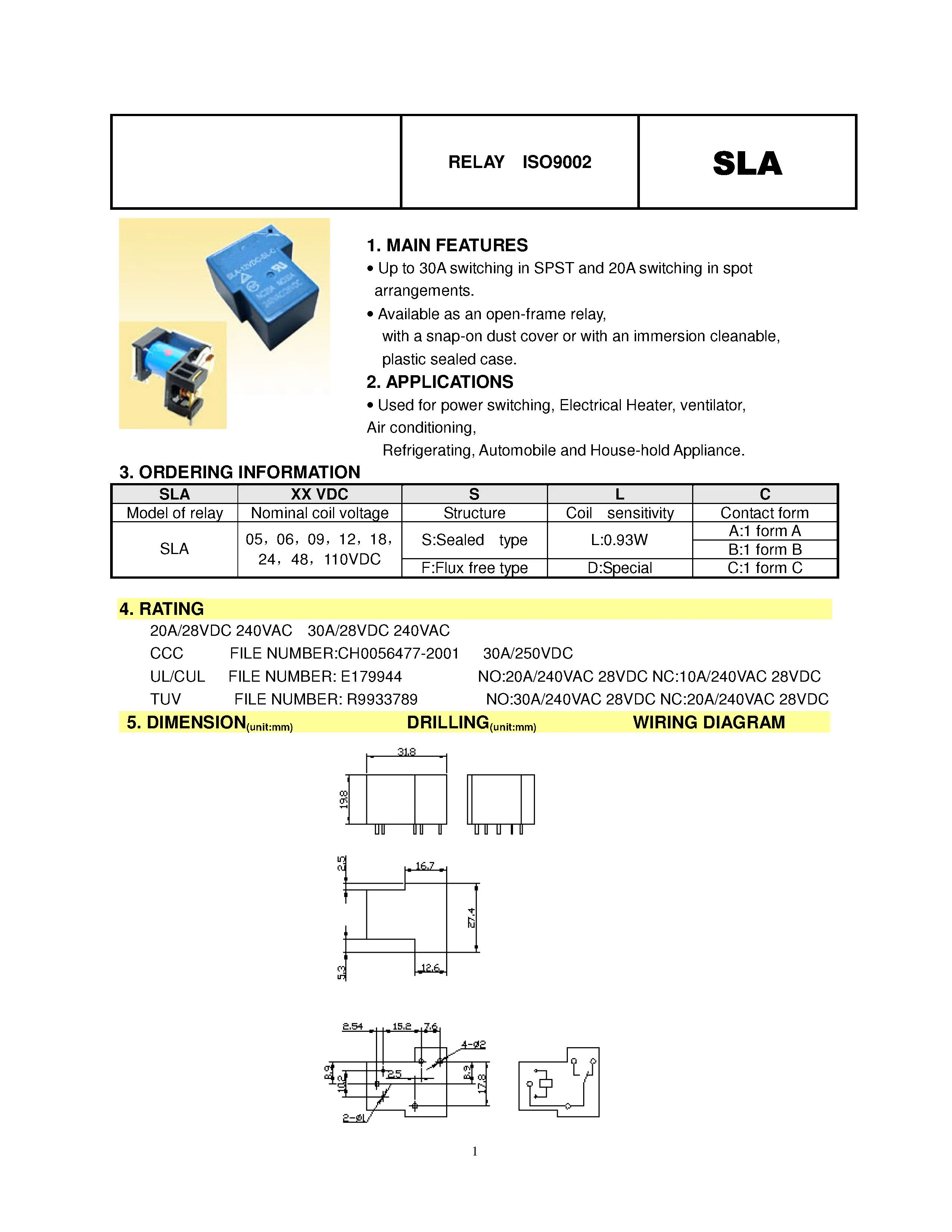 songle-relay-datasheet songle-relay-datasheet