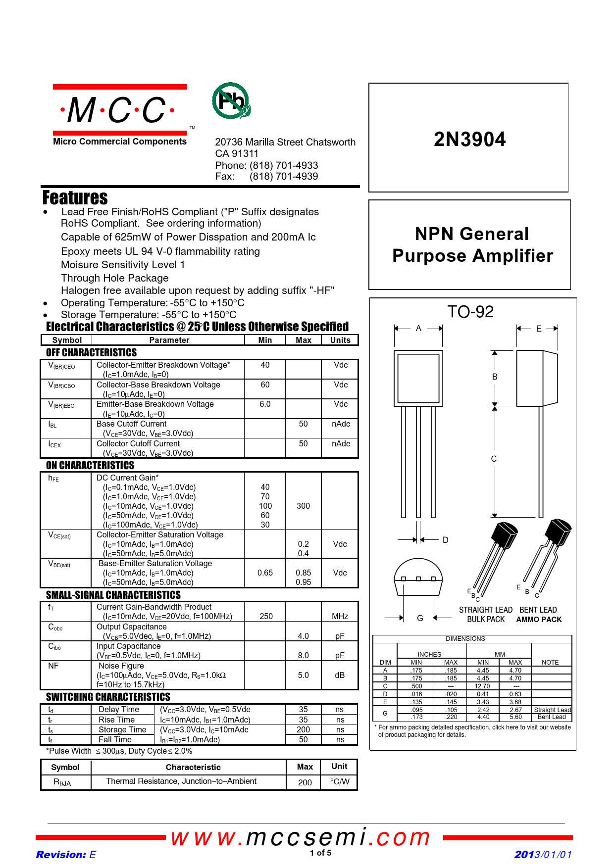 datasheet-for-2n3904-transistor datasheet-for-2n3904-transistor