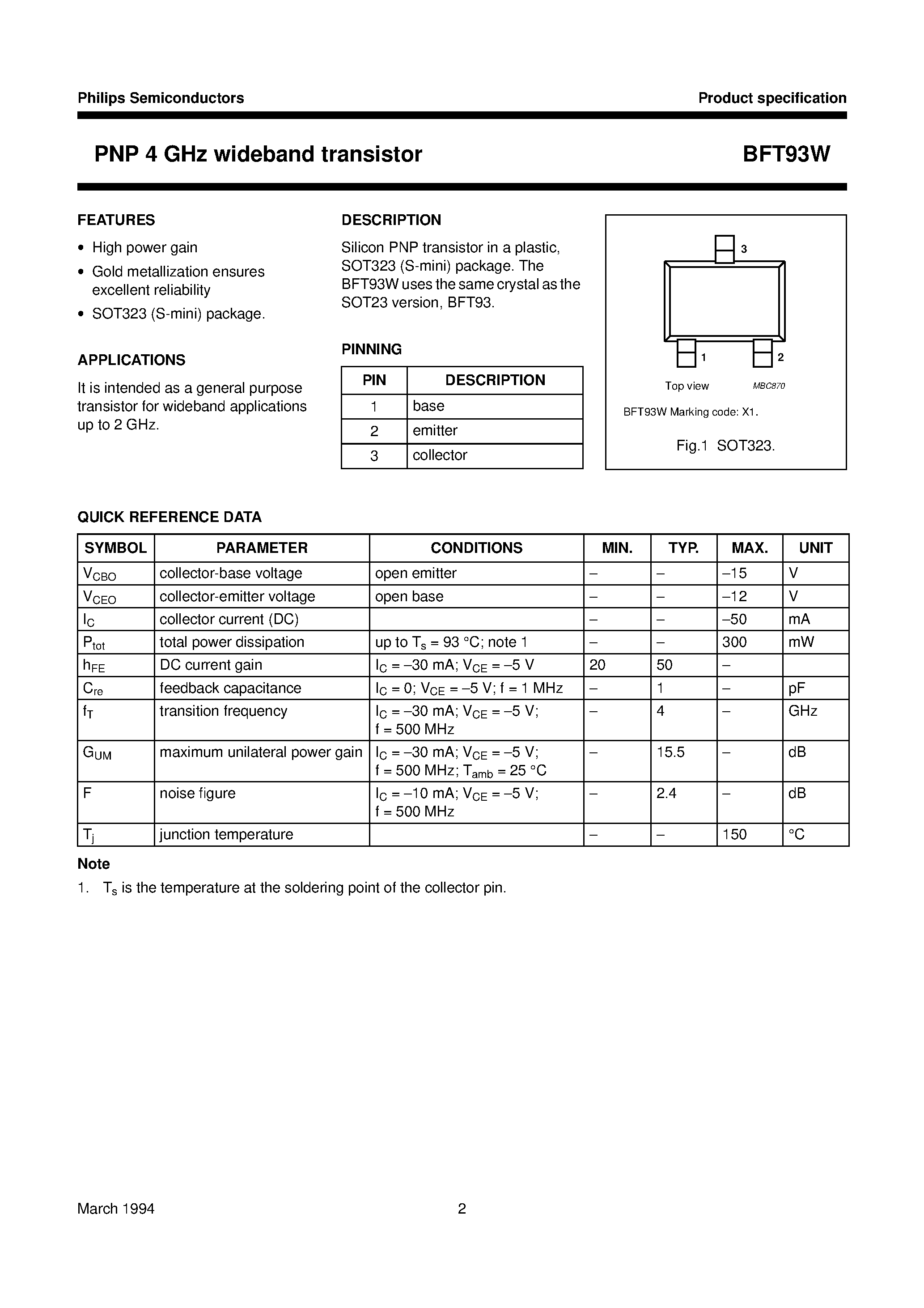 bft93-datasheet bft93-datasheet