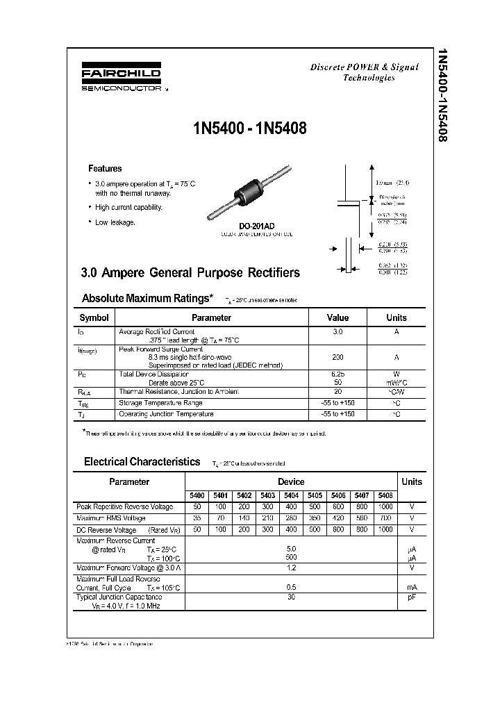 1n4001-datasheet-fairchild