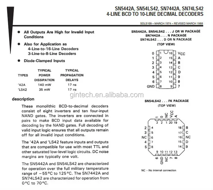 datasheet-74ls42