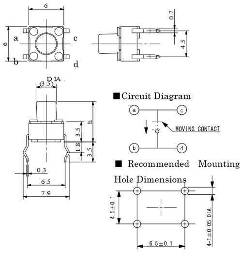 push-button-6-pin-datasheet