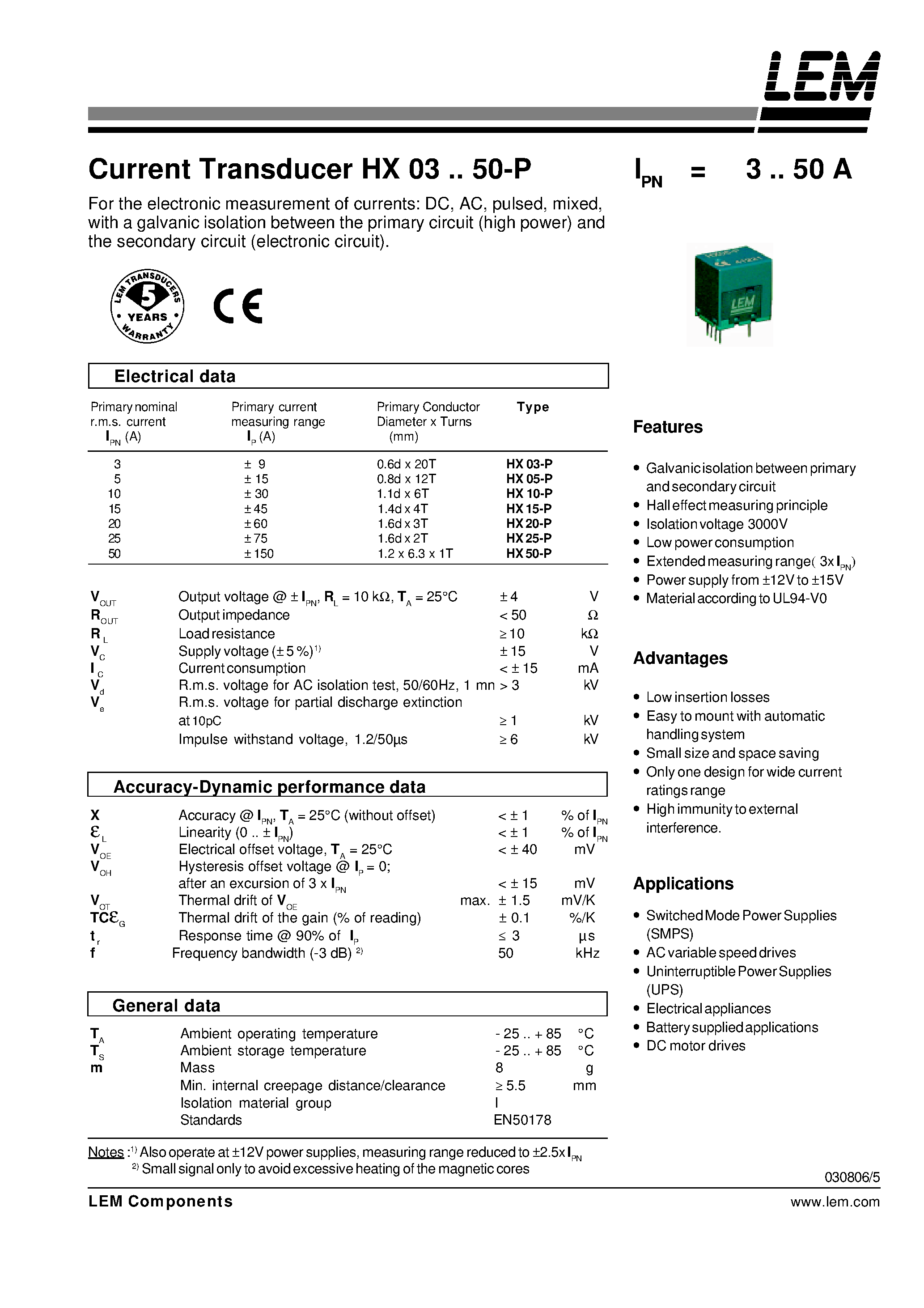 current-transducer-datasheet