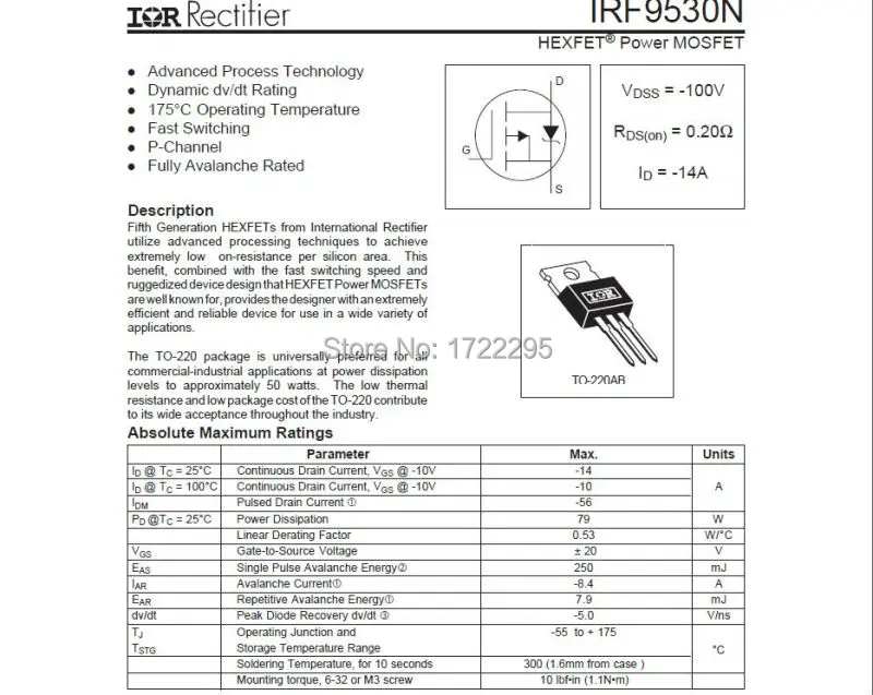 f9530n-mosfet-datasheet f9530n-mosfet-datasheet