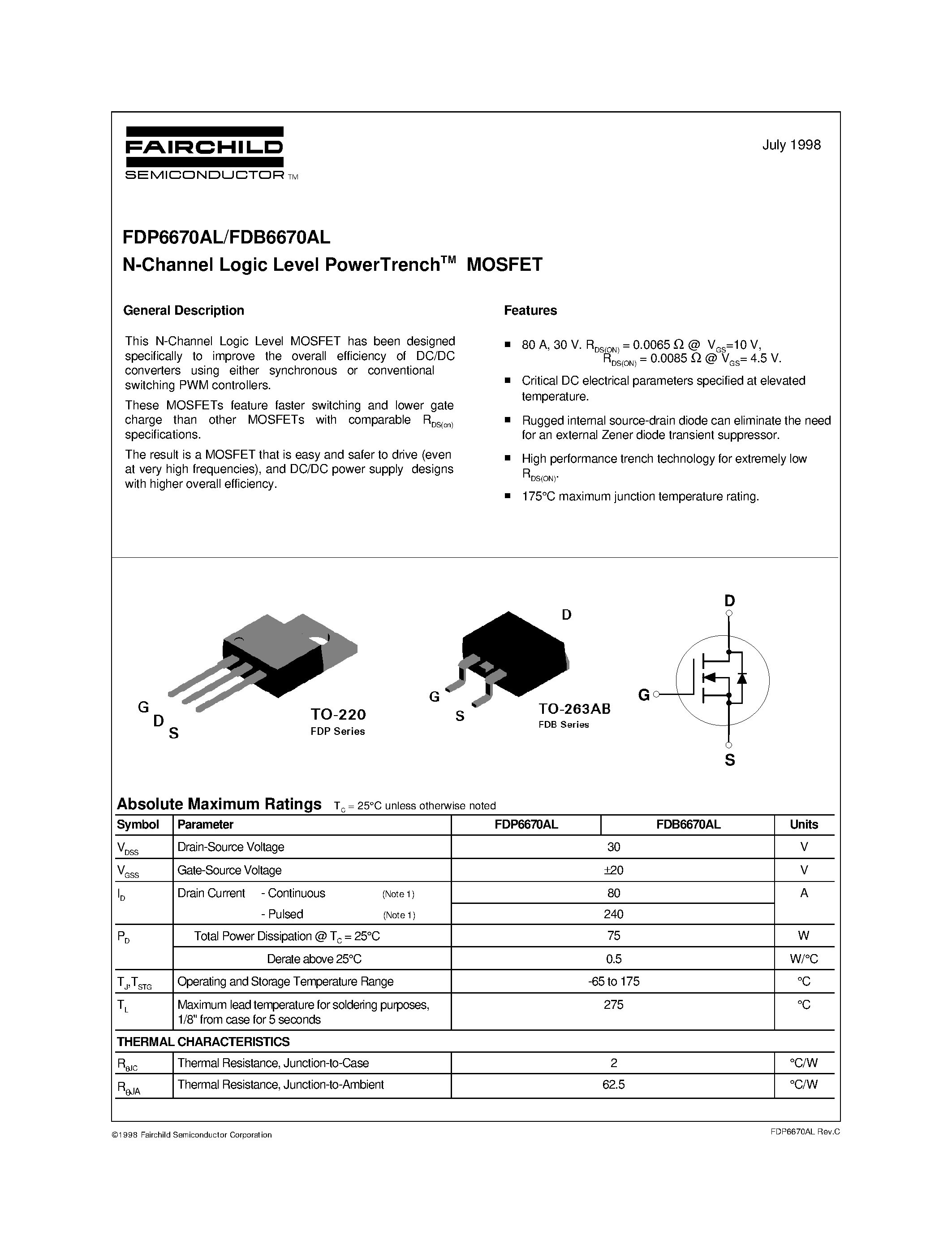 fairchild-mosfet-datasheet