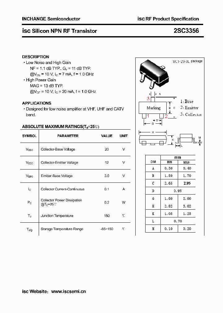 2sc3356-datasheet