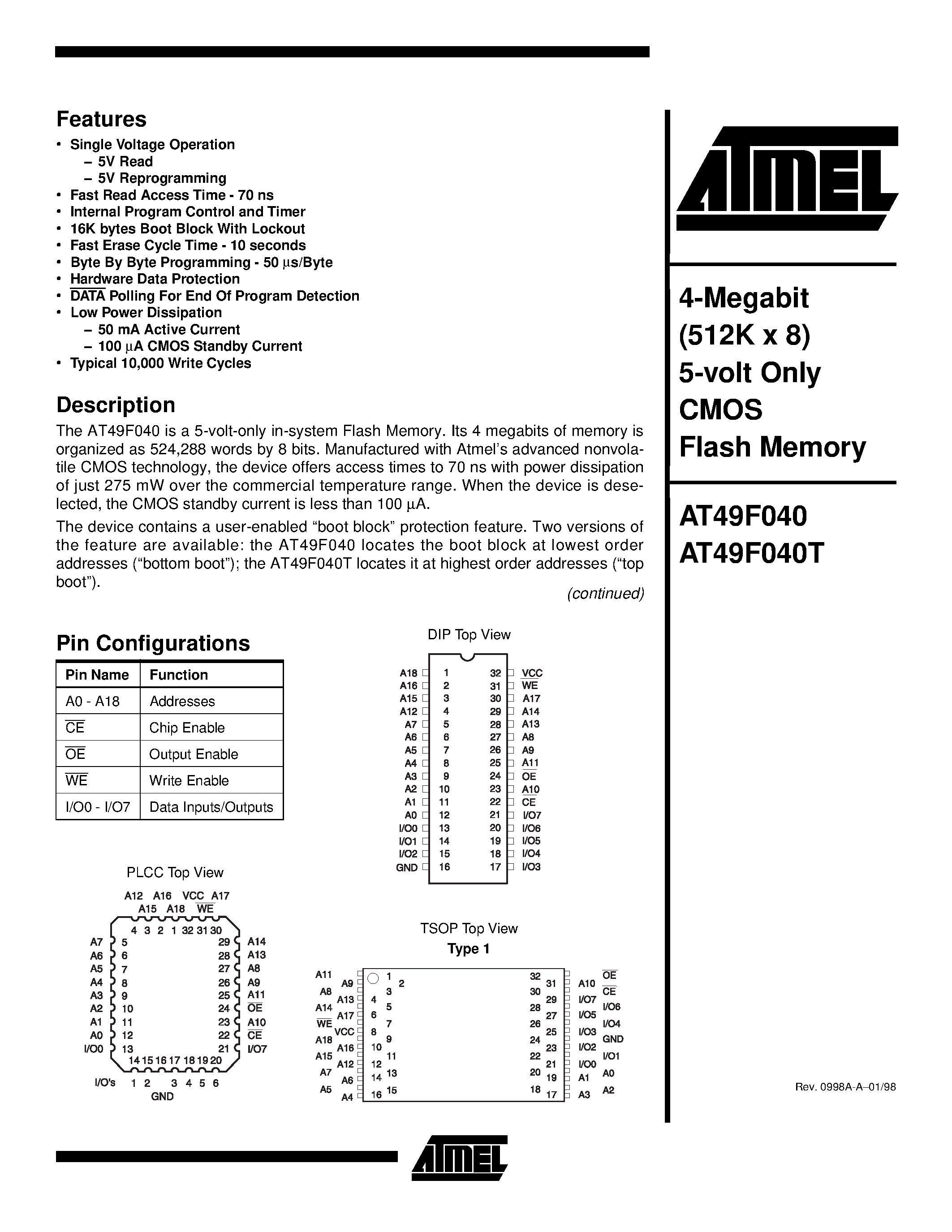 29f040c-70-datasheet
