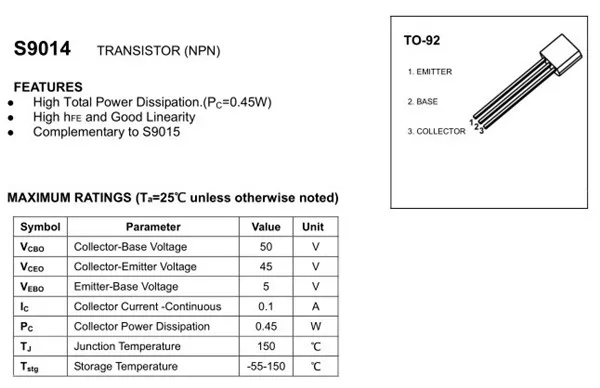 s9014-transistor-datasheet