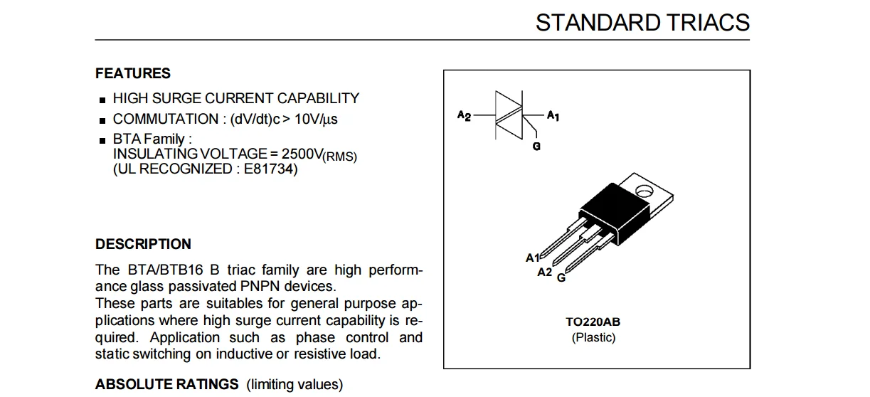 bta16-triac-datasheet