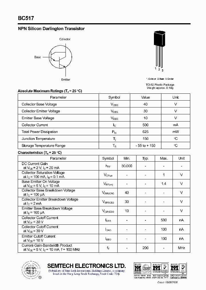 datasheet-bc517 datasheet-bc517