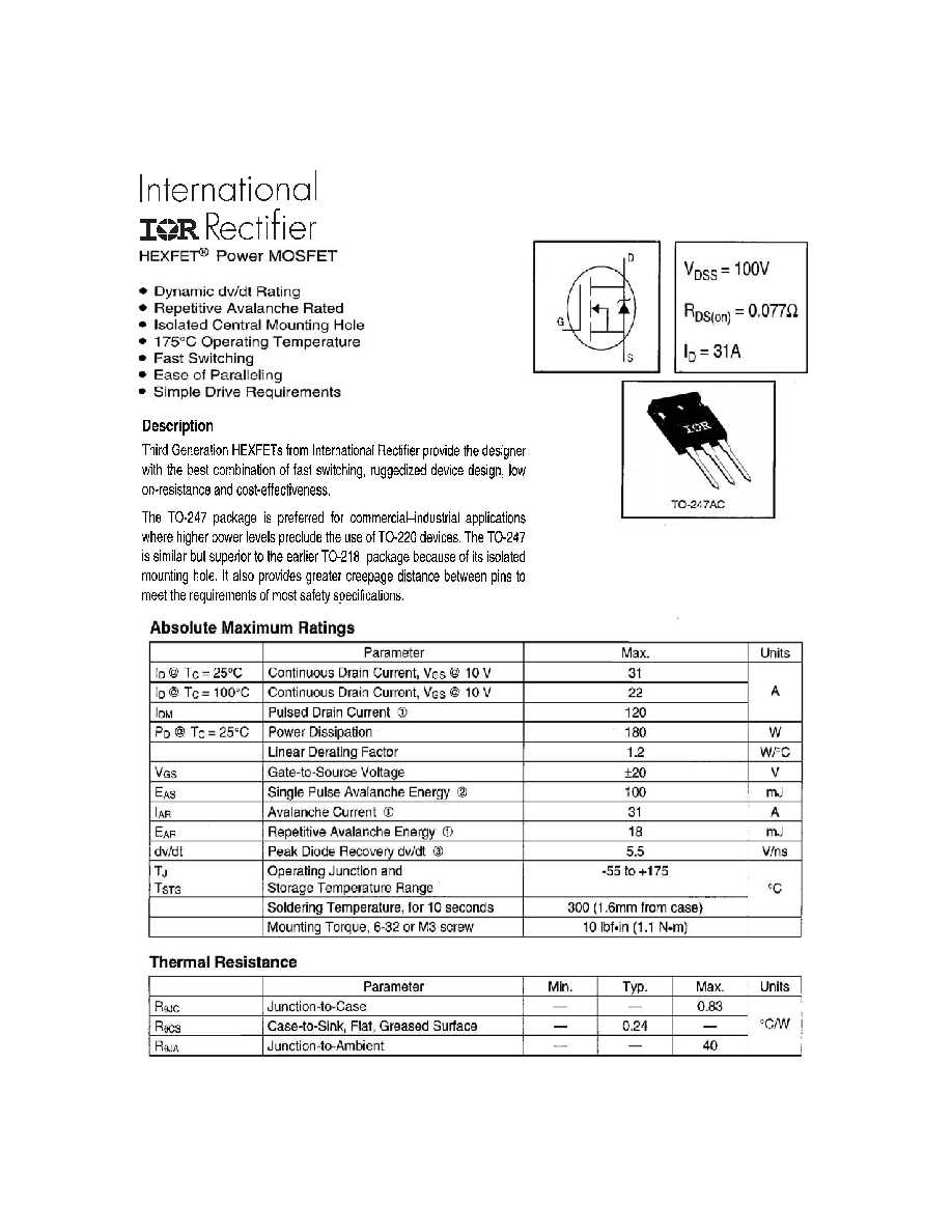 irfp140-datasheet