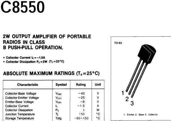 c8550-transistor-datasheet