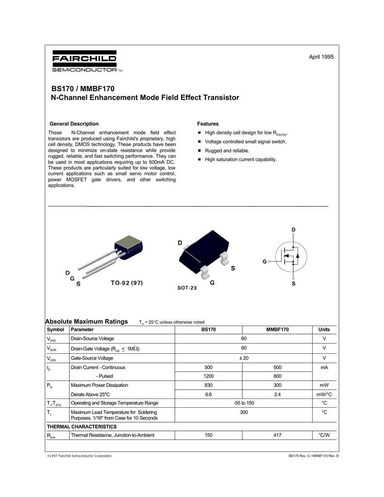 bs170g-datasheet